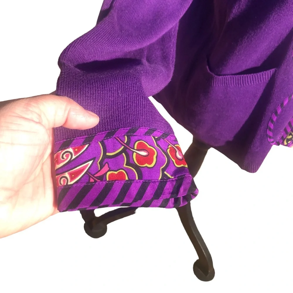 Koos of Course Purple Printed Cardigan Small - Picture 5 of 13